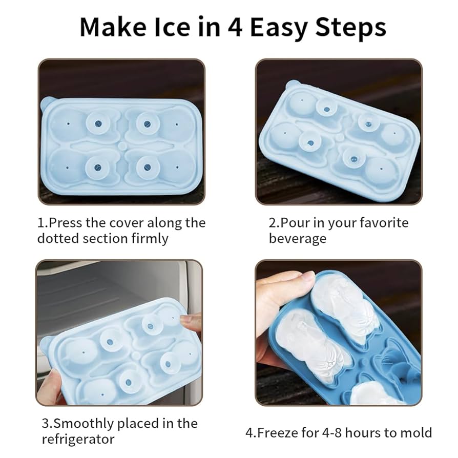 Amazon｜Yavoluy フレンチブルドッグ 製氷皿 シリコンモールド